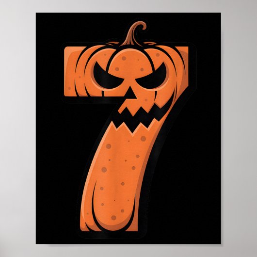 Grappige 6 7 Halloween Kostuum Meme 67 Halloween Poster (Voorkant)