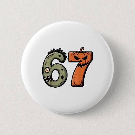 Grappige 6 7 Halloween Kostuum Meme 67 Halloween _ Ronde Button 5,7 Cm (Voorkant)