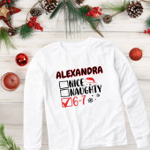 Grappige 6-7 kerstchecklist T-shirts met eigen naa