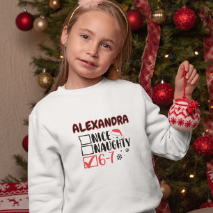 Grappige 6-7 kerstchecklist T-shirts met eigen naa