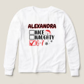 Grappige 6-7 kerstchecklist T-shirts met eigen naa (Voorkant)