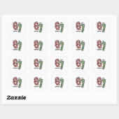 Grappige 6 7 Kerstman Team Zesenzestig Zevende Ke Vierkante Sticker (Vel)