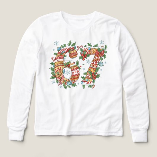 Grappige 6-7 Kerstmis Zes Zeven Meme Kinderen Kers (Voorkant)