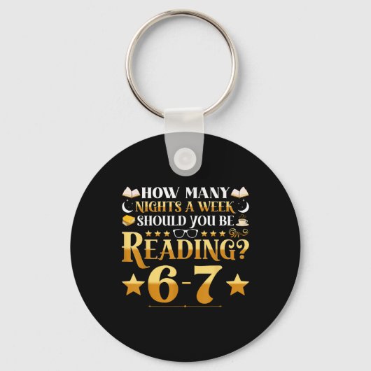 Grappige 6-7 Lezen Meme Quote Leraar Bibliothecari Sleutelhanger (Voorkant)