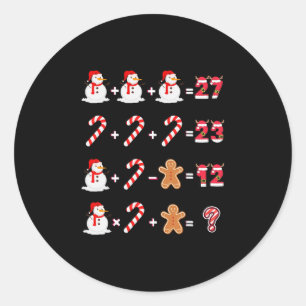 Grappige 6 7 Meme 67 Kerstmis Volgorde van Operati Ronde Sticker