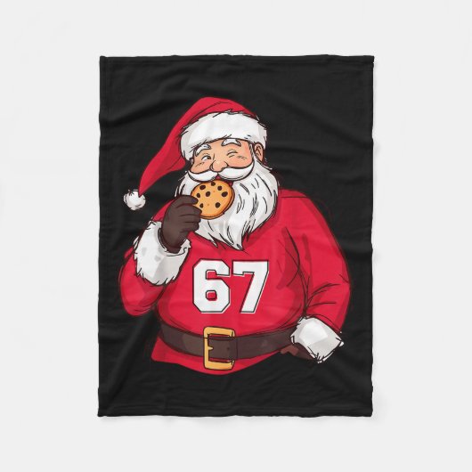 Grappige 6 7 Meme Brainrot Kerstman Voor Jongens K Fleece Deken (Voorkant)
