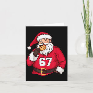 Grappige 6 7 Meme Brainrot Kerstman Voor Jongens K Kaart