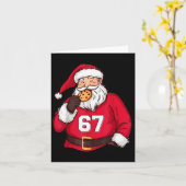 Grappige 6 7 Meme Brainrot Kerstman Voor Jongens K Kaart (Gele Bloem)