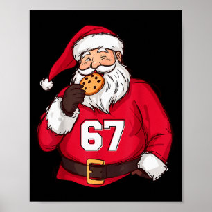 Grappige 6 7 Meme Brainrot Kerstman Voor Jongens K Poster