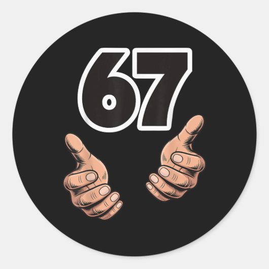 Grappige 6 7 Meme Gen Alpha Sla Six Seven Ronde Sticker (Voorkant)
