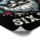 Grappige 6-7 Meme Kerstman Six Seven Brain Rot Poster (Hoek)