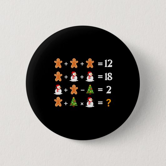 Grappige 6 7 Meme Kerstmis Volgorde van Operaties Ronde Button 5,7 Cm (Voorkant)