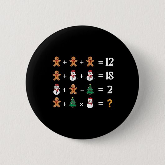 Grappige 6 7 Meme Kerstmis Volgorde van Operaties Ronde Button 5,7 Cm (Voorkant)