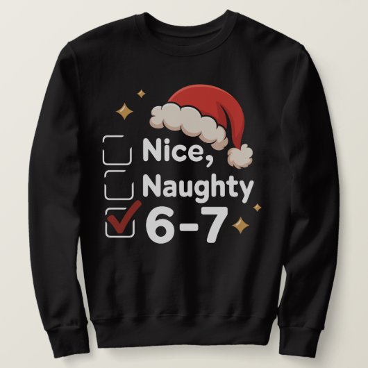 Grappige 6 7 Meme Leuk Stout 67 Kerst Brain Rot Trui (Design voorkant)