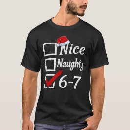 Grappige 6-7 Meme Leuk Stout 67 Kerstmis Brain Rot T-shirt