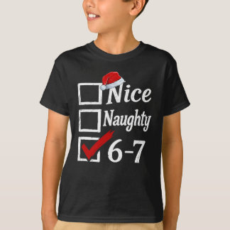 Grappige 6-7 Meme Leuk Stout 67 Kerstmis Brain Rot T-shirt