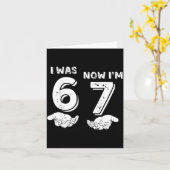 Grappige 6 7 Meme, Was 6 Nu Ben Ik 7, 7 Jaar Oude  Kaart (Gele Bloem)