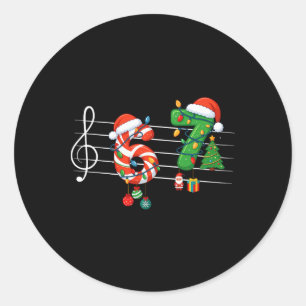Grappige 6 7 Muziekleraar 67 Meme Zes Zeven Kerstm Ronde Sticker