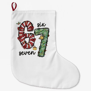 Grappige 6 7 Santa-bende Zesenzestig Kerstmis Grote Kerstsok