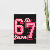 Grappige 6 7 Six Seven Meme Spreuk Valentijnskoppe Kaart (Voorkant)