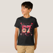 Grappige 6 7 Smeltend Nummer Pijl Honkbal Drip Val T-shirt (Voorkant volledig)