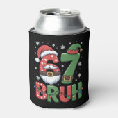 Grappige 6 7 Zes Zeven Bruh Meme Kerstman Elf Blikjeskoeler (Blikje Voorkant)