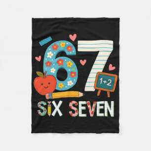 Grappige 6 7 Zes Zeven Meme 67 Leraar Voor Mannen Fleece Deken