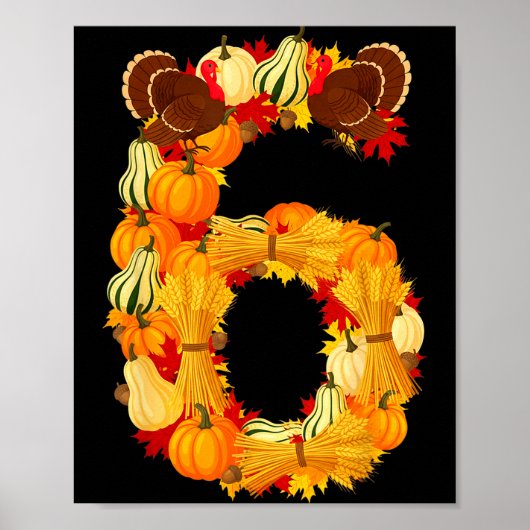 Grappige 6 7 Zes Zeven Meme Koppel Thanksgiving Tu Poster (Voorkant)