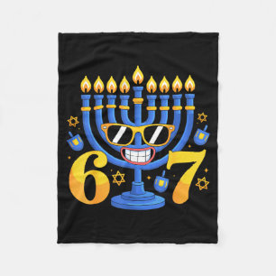 Grappige 6-7 Zes Zeven Menora Meme Hanukkah Vakant Fleece Deken