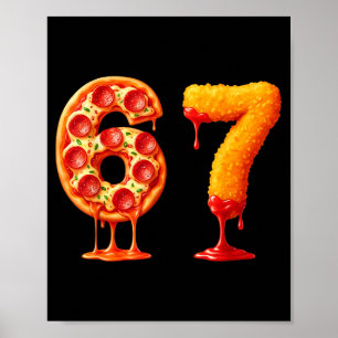 Grappige 6 7 Zza Nugget Meme Zes Zeven 67 Etenlief Poster