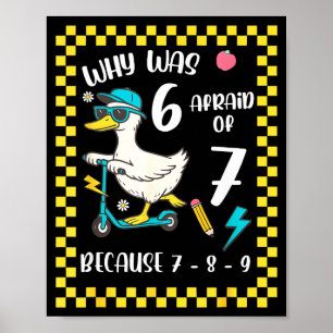 Grappige 6 Bang Voor 7 Domme Gans Zes Zeven 67 Mem Poster