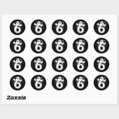 Grappige 6 Geest Meme Halloween Kostuum Matching D Ronde Sticker (Vel)