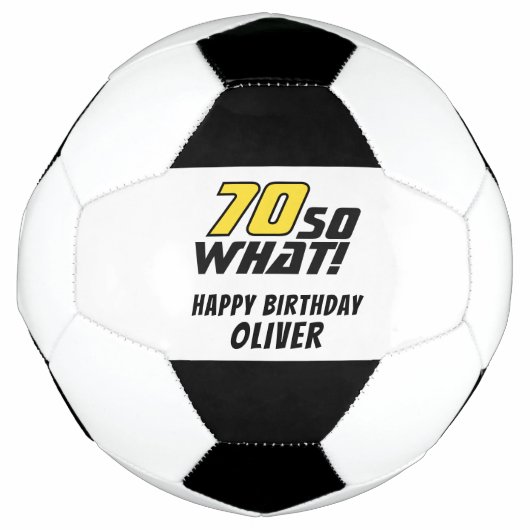 Grappige 70 dus wat Quote 70ste verjaardag Voetbal (Voorkant)