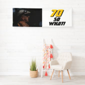 Grappige 70 dus wat Quote Foto 70ste verjaardagsfe Spandoek (Insitu)