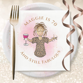 Grappige 70 en Fabulous Etnische Sassy 70e Verjaar Servet