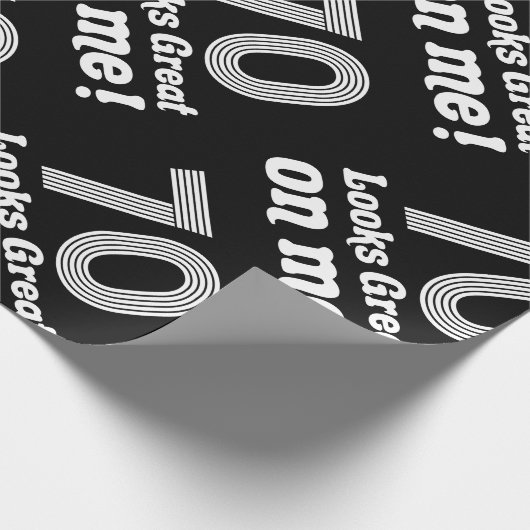 Grappige 70e verjaardag voor haar cadeaupapier (Hoek)