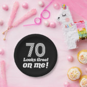 Grappige 70e verjaardag voor haar papieren bordje (Feest)