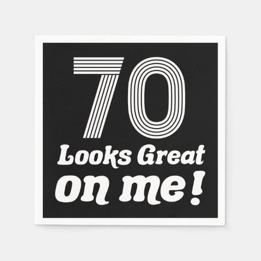 Grappige 70e verjaardag voor haar servet (Voorkant)