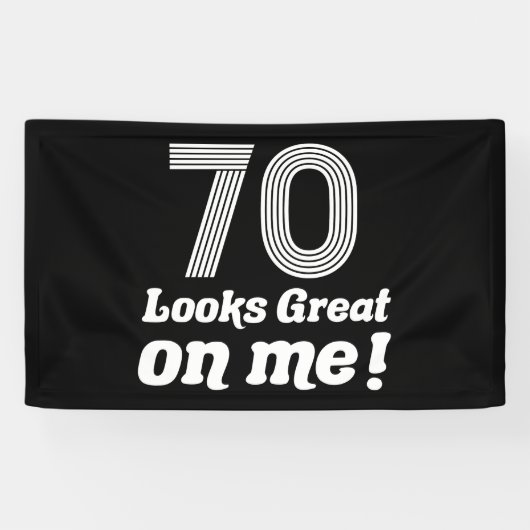 Grappige 70e verjaardag voor haar spandoek (Horizontaal)