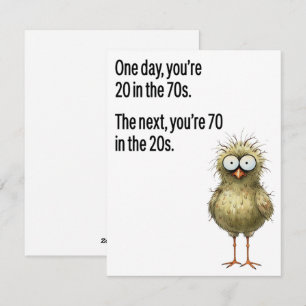 Grappige 70e verjaardagkaart Vader wordt oud vogel Feestdagenkaart