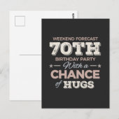 Grappige 70ste verjaardag uitspraken briefkaart (Voorkant / Achterkant)