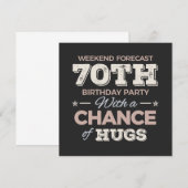 Grappige 70ste verjaardag uitspraken kaart (Voorkant / Achterkant)