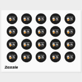 Grappige 71e verjaardag ronde sticker (Vel)