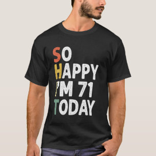 grappige 72-jarige van de verjaardag van de geboo t-shirt