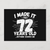 Grappige 72e verjaardag citaat sarcastisch 72 jaar briefkaart (Voorkant)