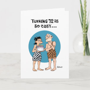 Grappige 72e verjaardag groet kaart