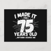 Grappige 75e verjaardag citaat Sarcasme 75 jaar ou Briefkaart (Voorkant)