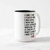 Grappige 75e verjaardag Hilarische oude leeftijd g Tweekleurige Koffiemok (Voorkant rechts)