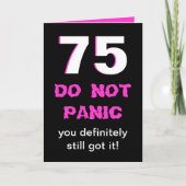 Grappige 75e Verjaardag Kaart voor Vrouwen (Voorkant)