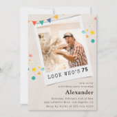 Grappige 75e verjaardagsuitnodigingen Mannen Leuke Kaart (Voorkant)